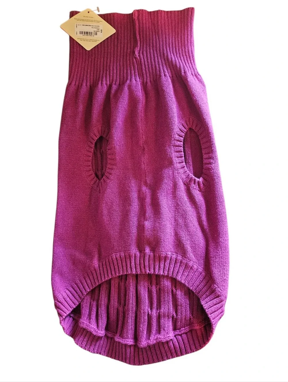 FREE* St. John’s Bark adorable Cable Knit cotton Dog sweater Hot Fuchsia  Sz.L